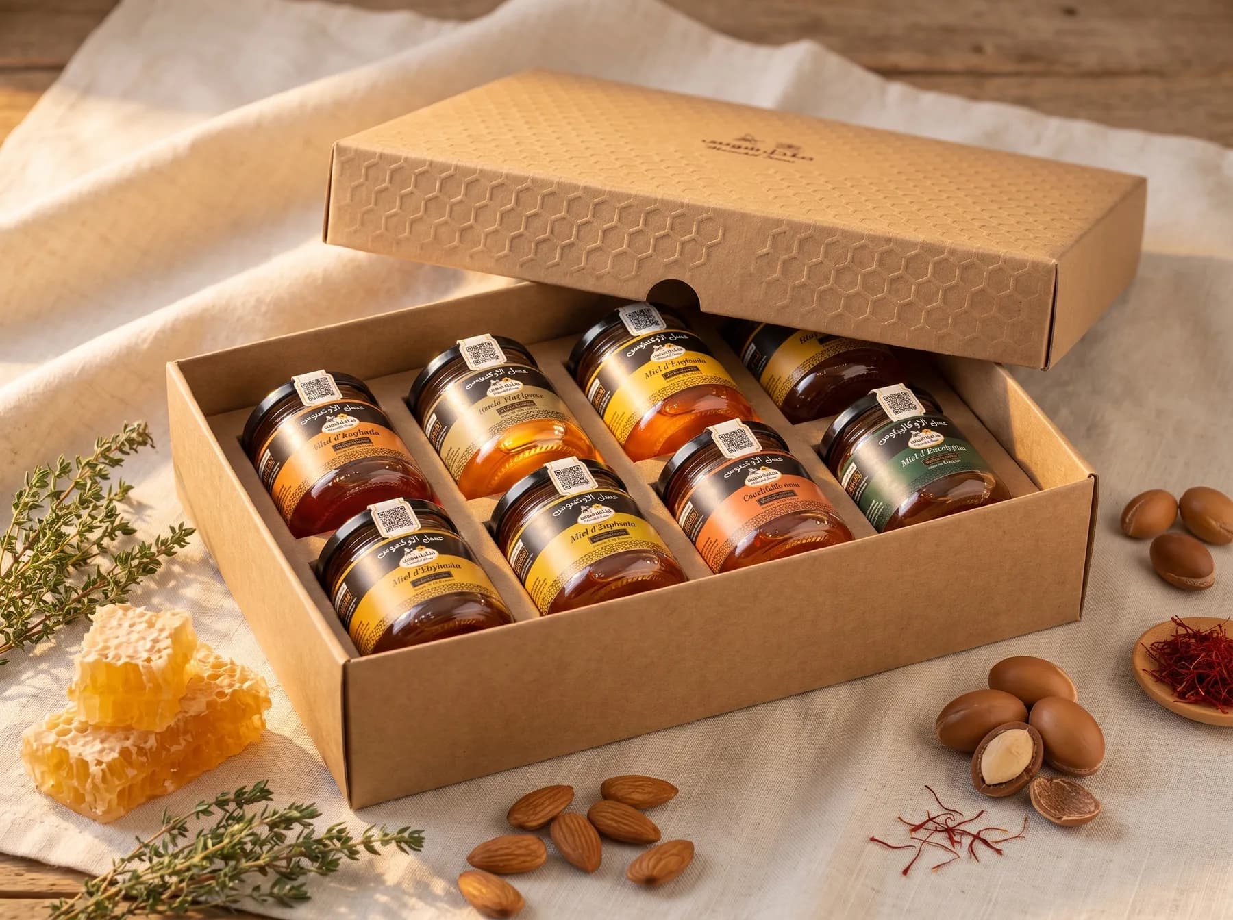 Custom 7-compartment gift box